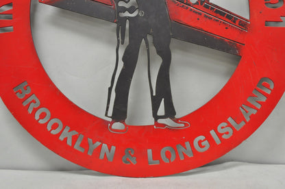 Iron Workers 361 Brooklyn & Long Island Hanging Wall Steel Black Metal Plaque