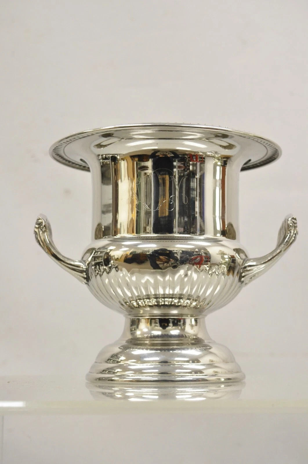 Vintage Regency Style Silver Plated Trophy Cup Urn Champagne Chiller Ice Bucket