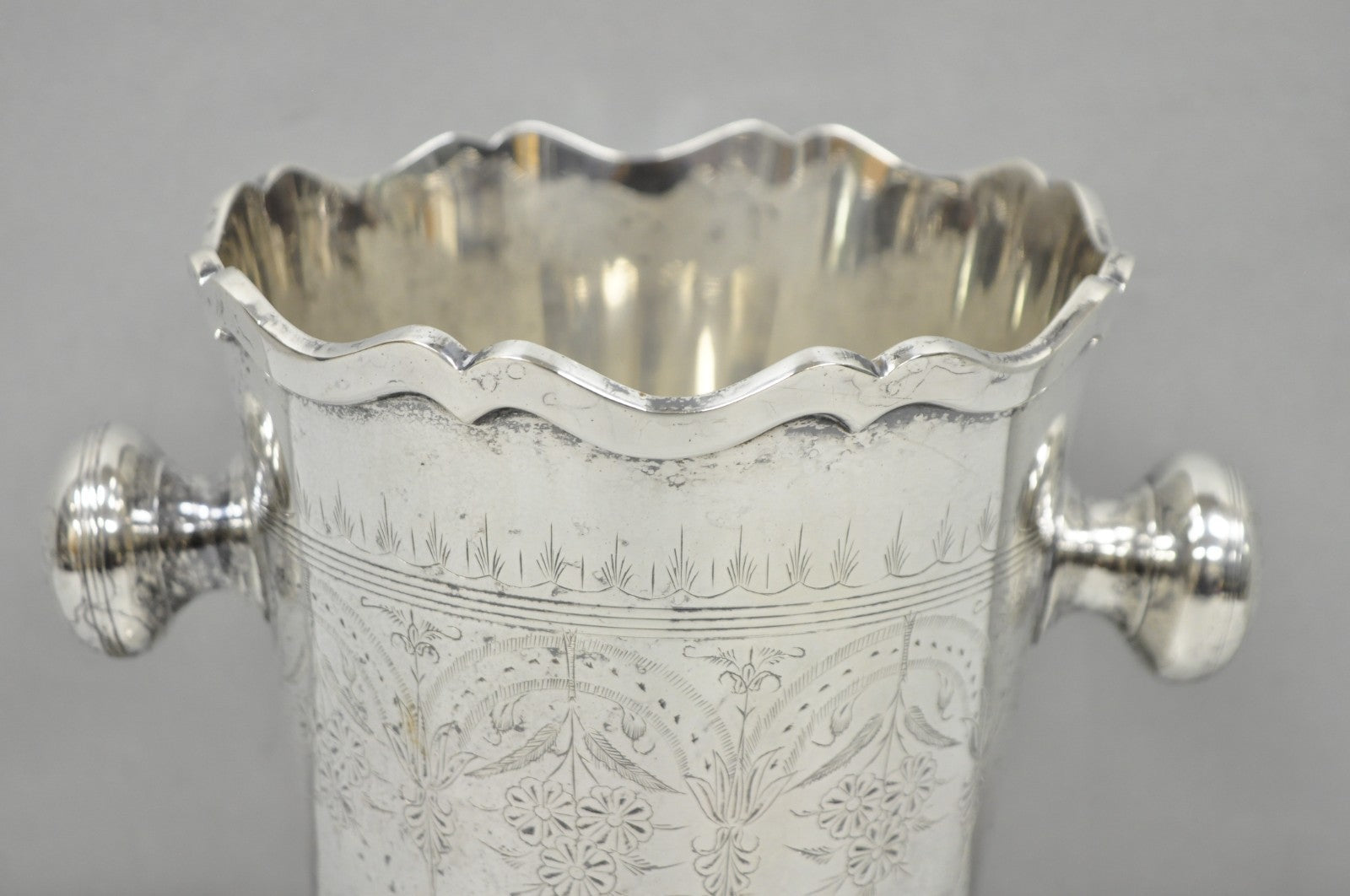 Antique Silver Plated English Regency Style Champagne Chiller Ice Bucket, India