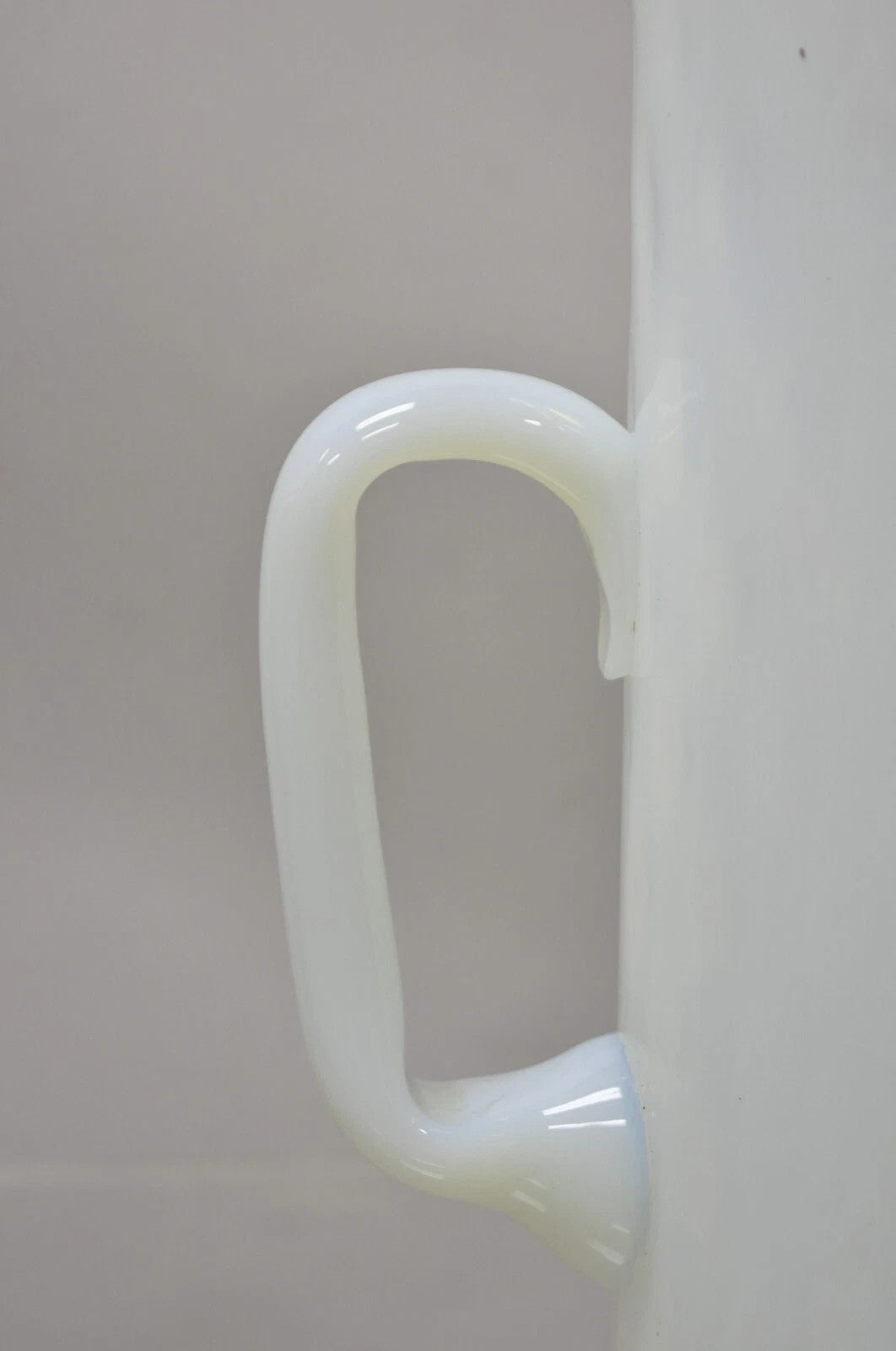 Vintage Murano White Italian Venetian Mid Century Modern Glass Water Pitcher