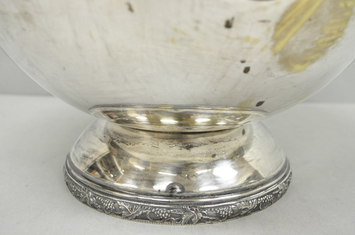 Vintage Victorian Silver Plated Footed Twin Handle Punch Bowl Set w/ 12 Cups