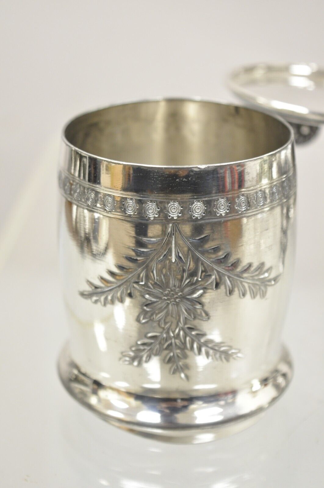 Rogers Smith & Co Silver Plated Victorian Tilting Lemonade Water Pitcher w Stand