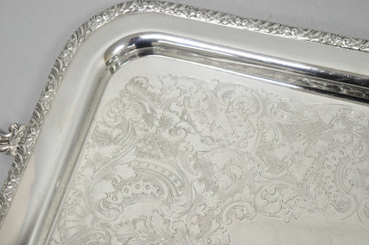 Vintage Victorian Silver Plated Twin Handle Platter Bar Tray by Henley Community