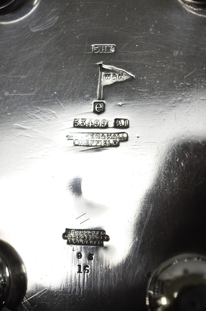 Antique Walker & Hall 53499 Art Deco Silver Plated Tea Service Set - 4 Pcs