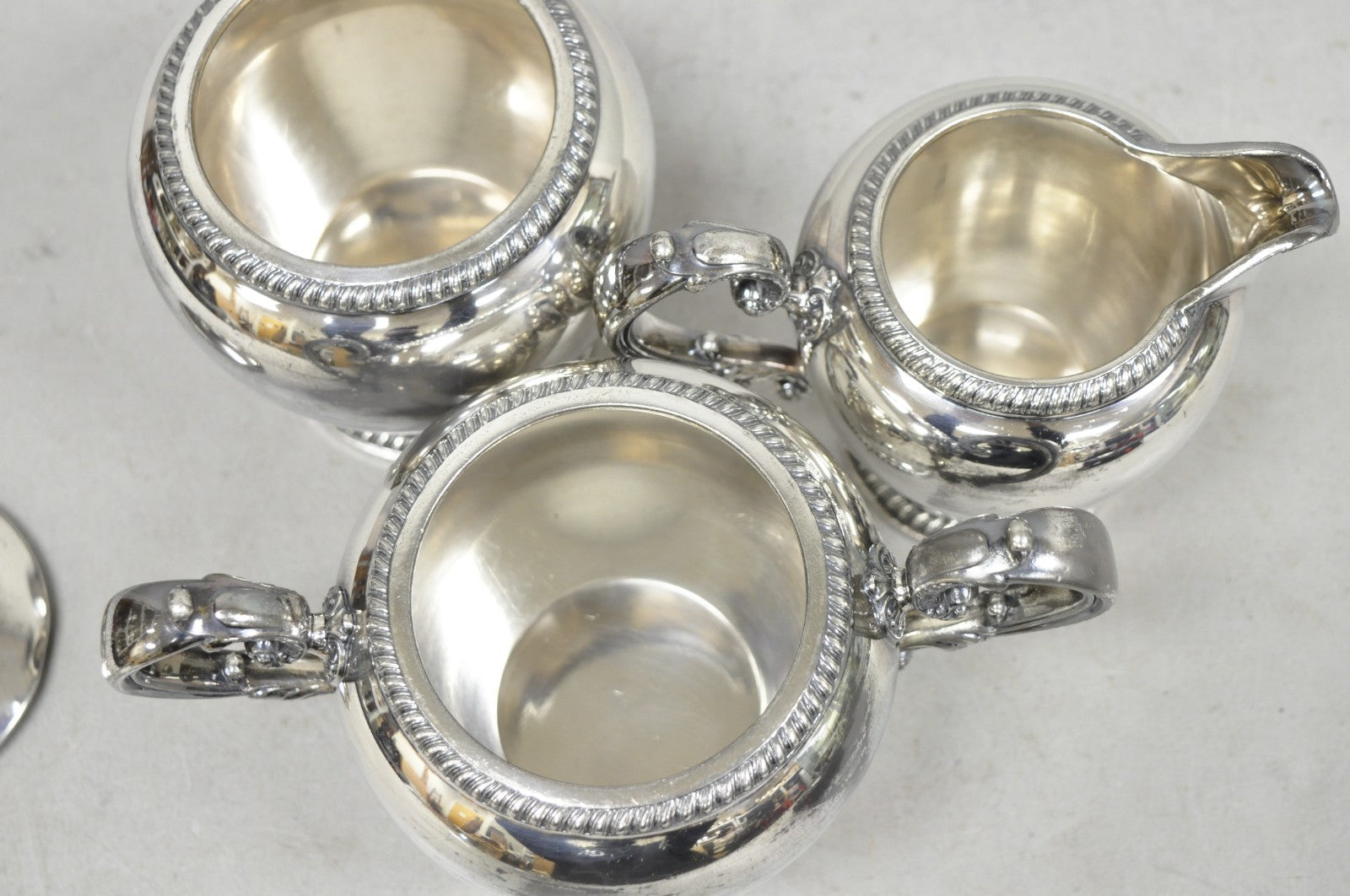 Antique Reed & Barton 4090 Silver Plated Victorian Tea Service  - 5 Pc Set