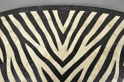 Seven Seas by Hooker Furniture Zebra Tessellated Stone Kidney Shaped Table Desk