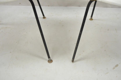 Vintage Mid Century Modern Salterini Umanoff Style Iron Scroll Side Chairs, Pair