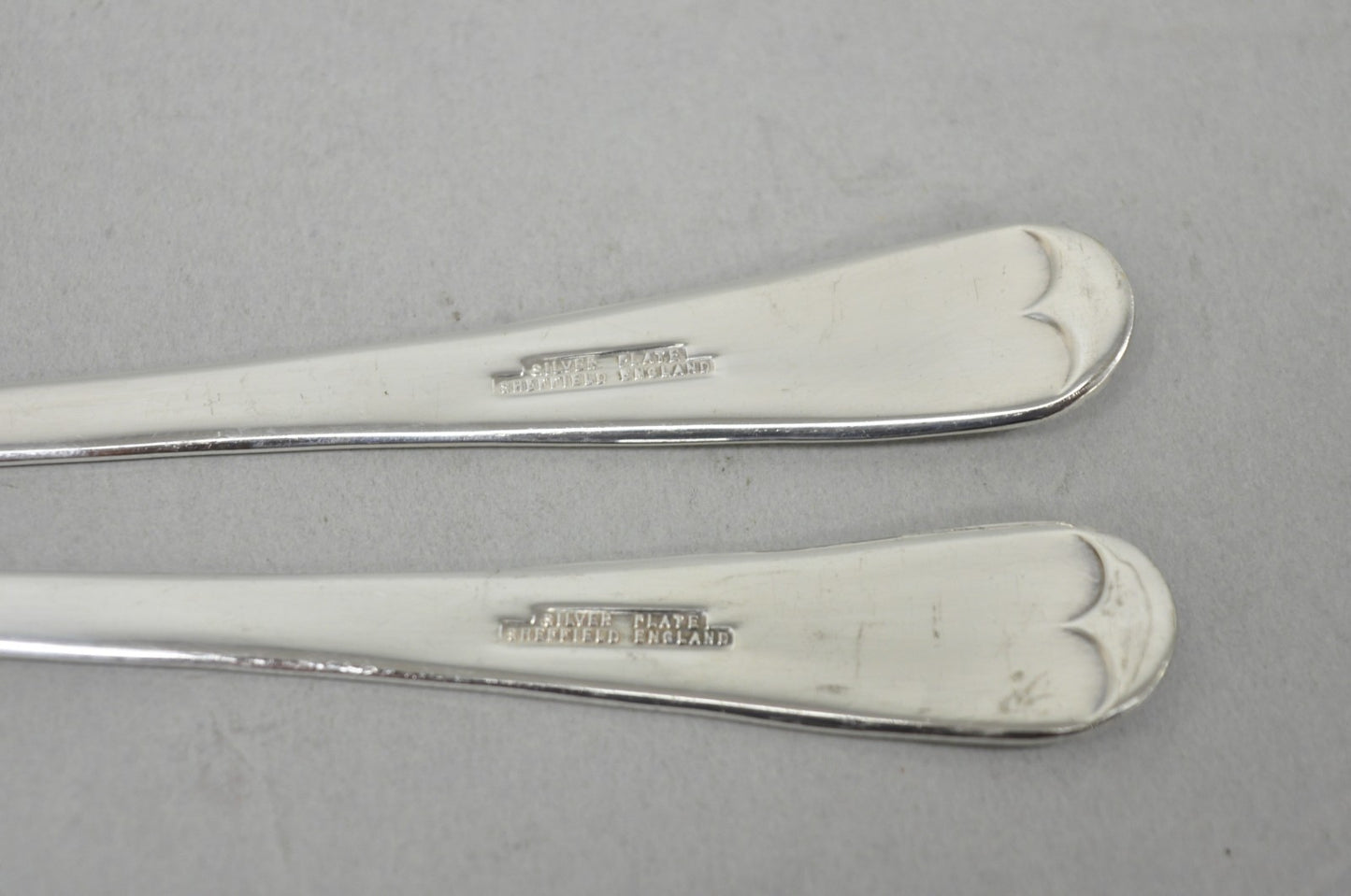 Vintage Sheffield England Modern Silver Plated Salad Serving Set Fork & Spoon
