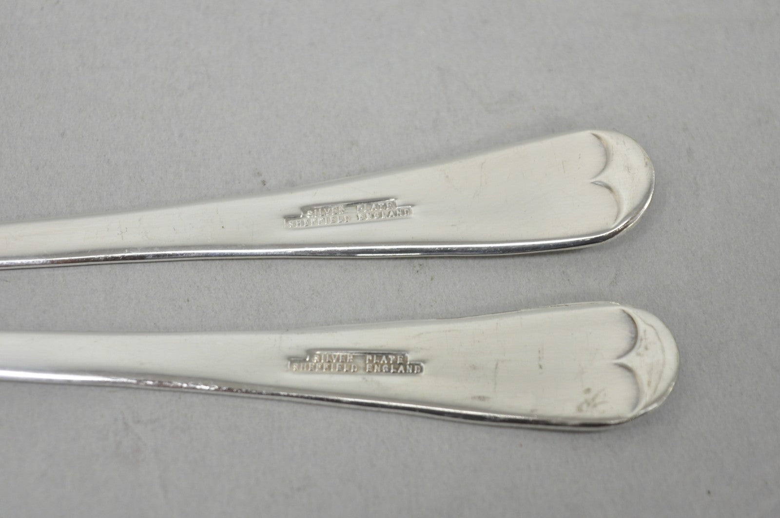 Vintage Sheffield England Modern Silver Plated Salad Serving Set Fork & Spoon