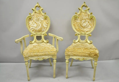 Silik Style Italian Baroque Rococo Dining Room Set by John Turano & Sons - 7 Pcs
