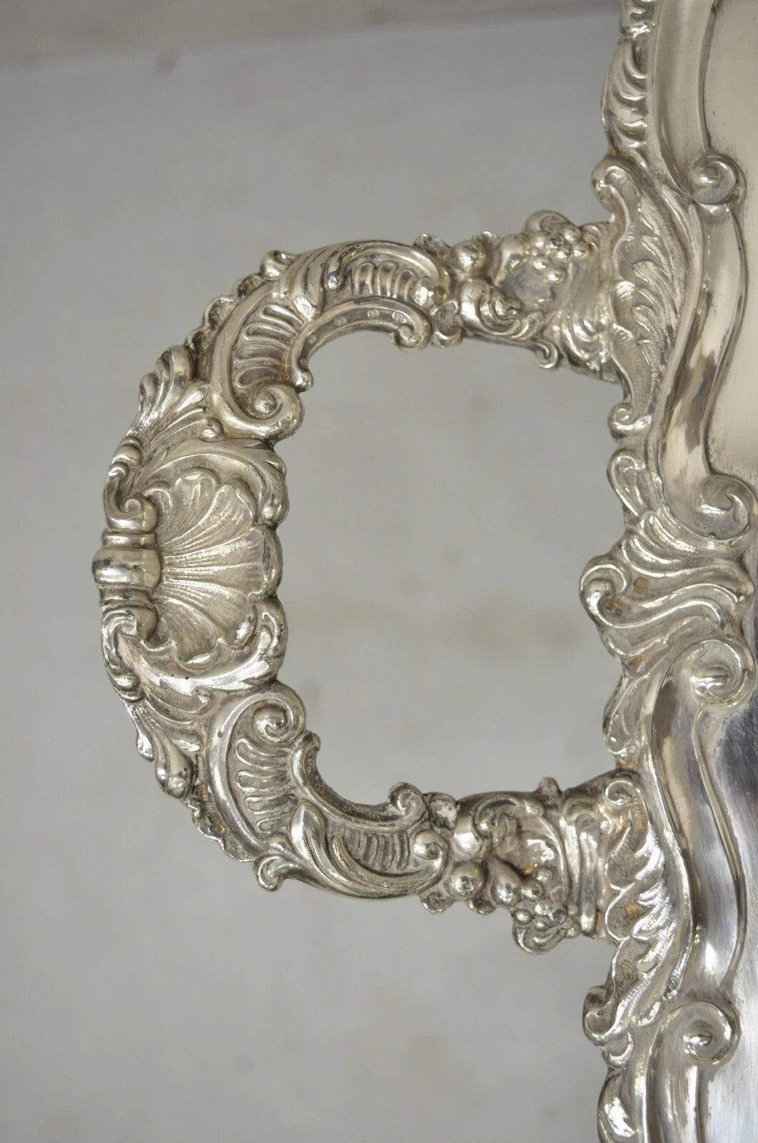 Victorian Meneses Orfebres Silver Plated Meat Cutlery Serving Platter Tray
