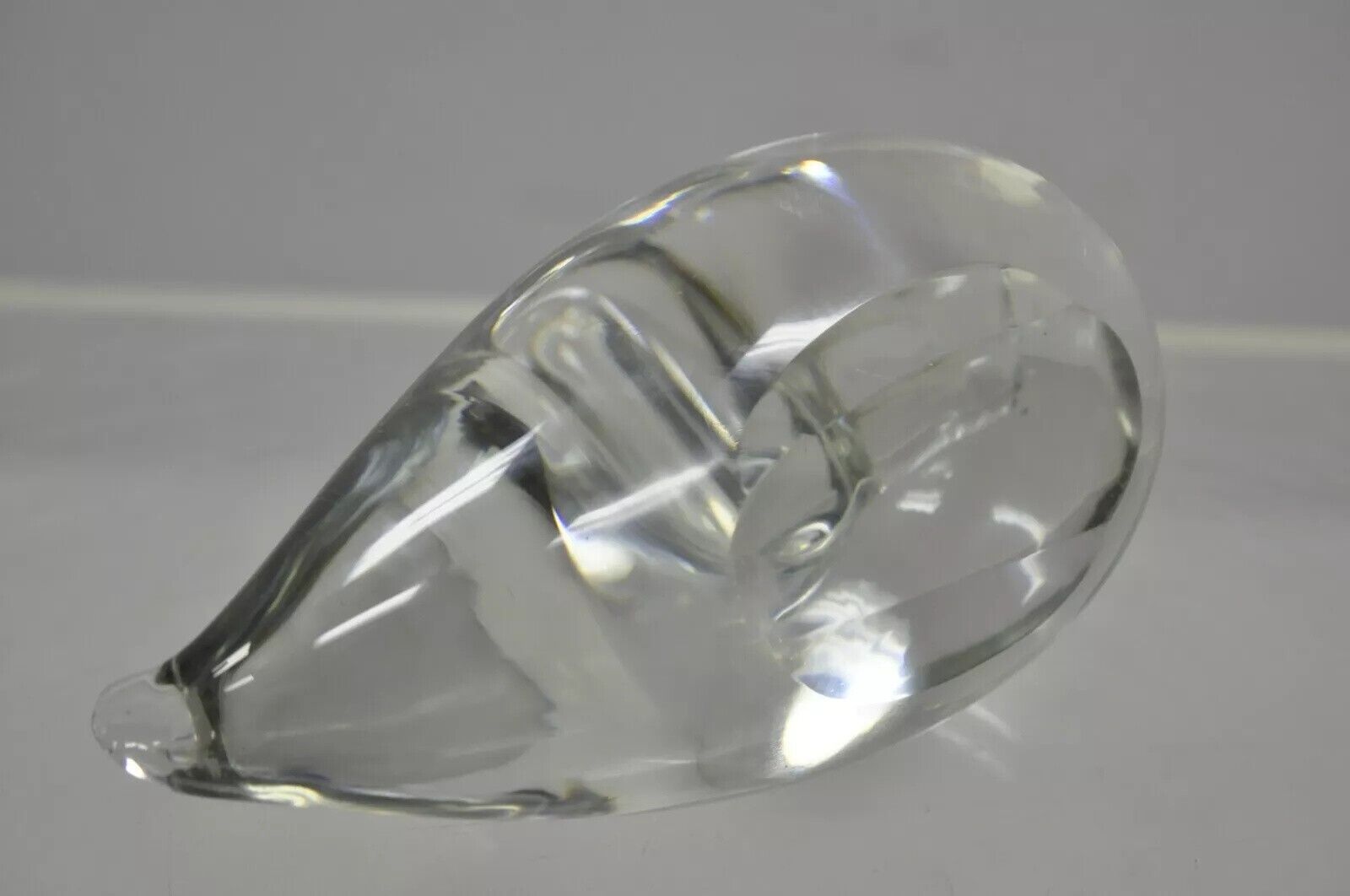 Vintage Crystal Leaded Glass 7" Modern Mallard Duck Figurine Sculpture