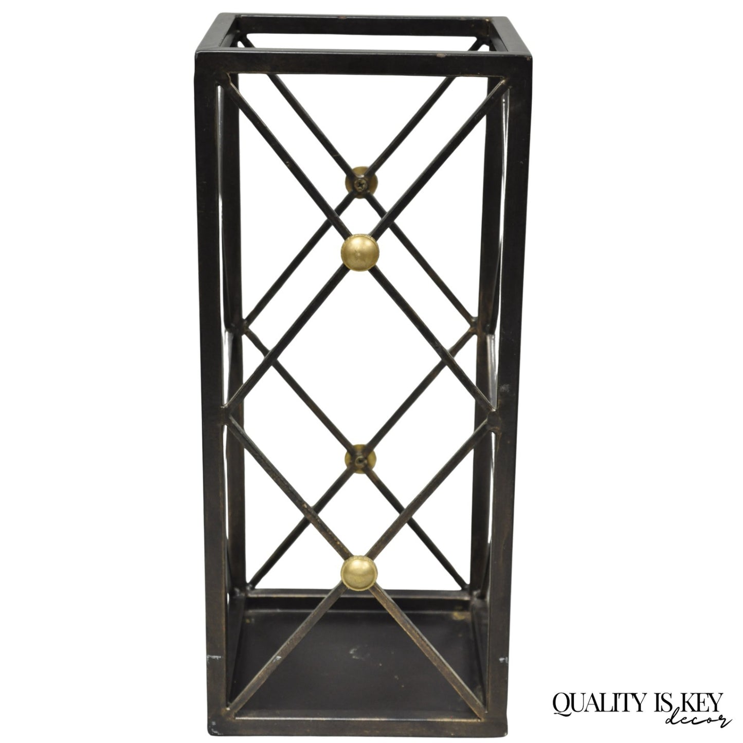 Contemporary Italian Neoclassical Style Iron X- Form Umbrella Cane Stand