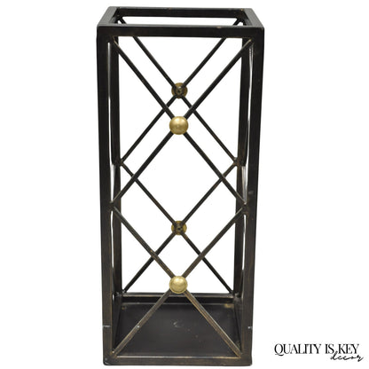 Contemporary Italian Neoclassical Style Iron X- Form Umbrella Cane Stand