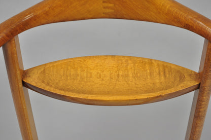 Vintage Fratelli Reguitti Italian Beech Wood 2 Tier Gentleman's Clothing Valet