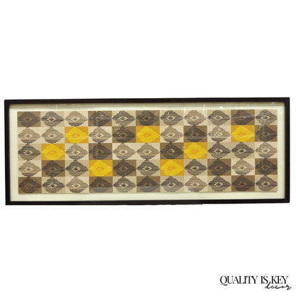 Contemporary Modern Melissa Wood Ikat Abstract Large 80" Glicees Print Wall Art