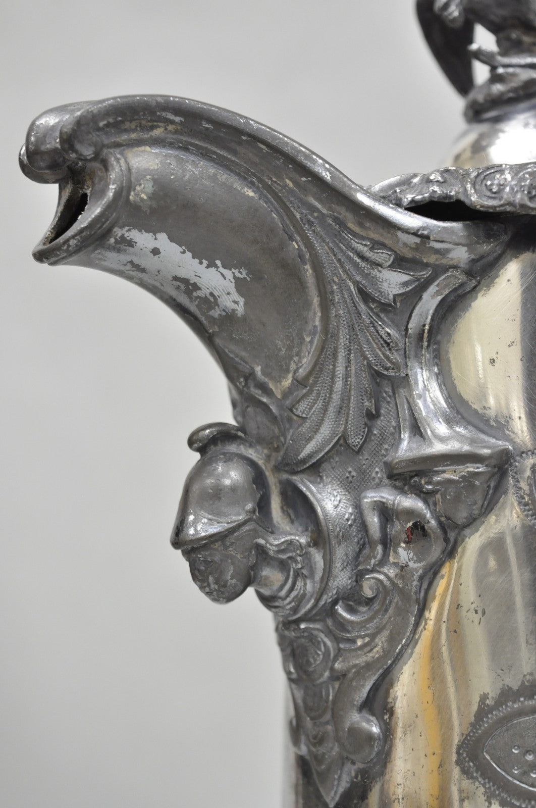 Antique American Victorian E. Kaufmann Figural Coffee Pot Water Pitcher w/ Eagle