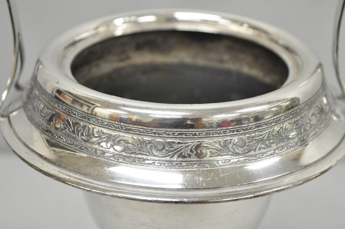 Antique Pairpoint Victorian Silver Plated Fluted Brides Flower Basket Vase