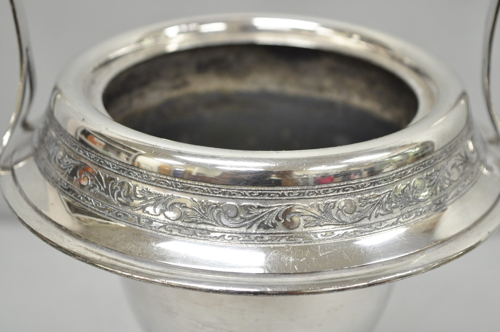 Antique Pairpoint Victorian Silver Plated Fluted Brides Flower Basket Vase