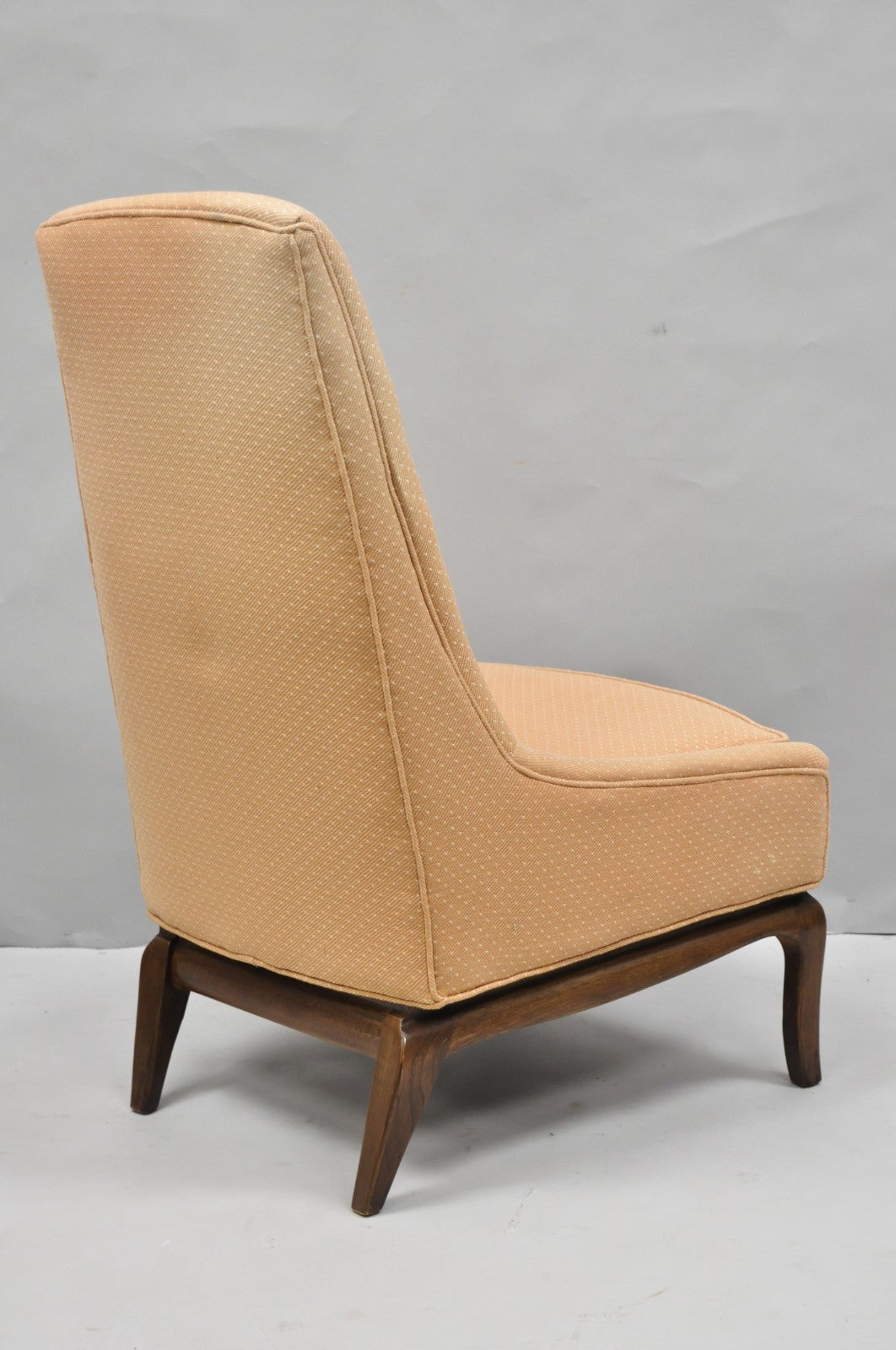 Mid Century Modern Walnut Lounge Chair Attr. T H Robsjohn Gibbings for Widdicomb