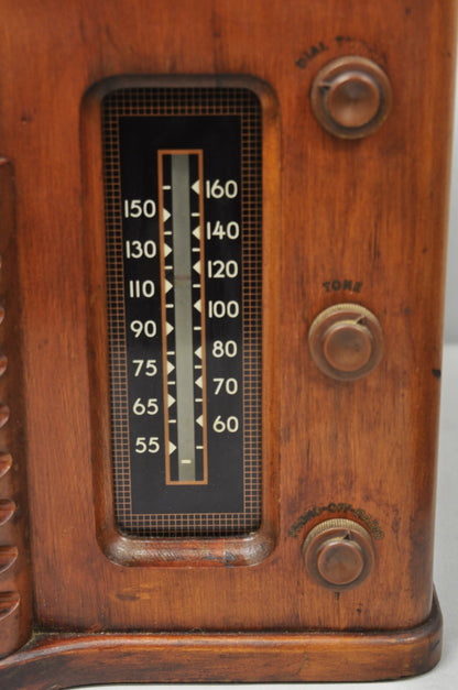 Antique Philco Tube Radio Table Record Player Mahogany Case Model 46-1203