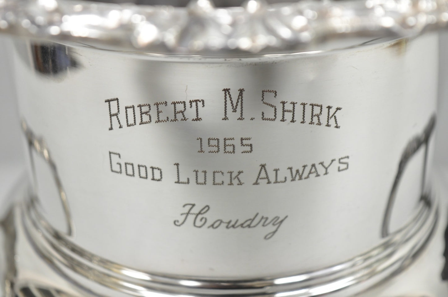 Vintage FB Rogers Silver Plated Trophy Cup Champagne Chiller Ice Bucket Engraved