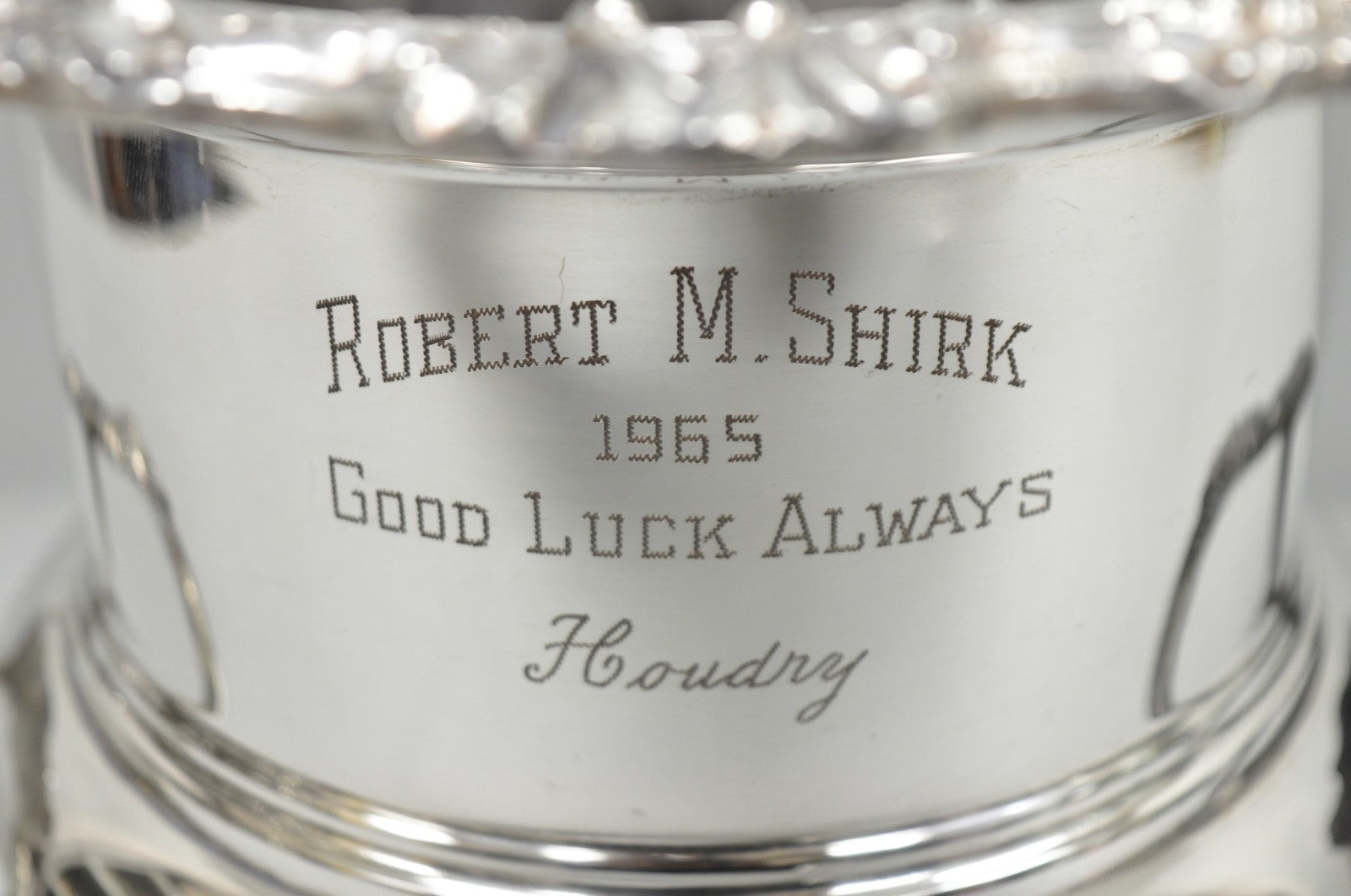 Vintage FB Rogers Silver Plated Trophy Cup Champagne Chiller Ice Bucket Engraved