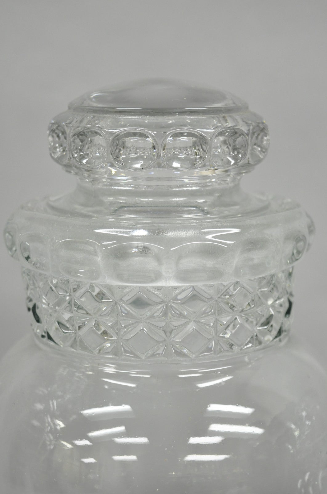 Vintage Tiffin Dakota Glass Apothecary Candy Jars Graduating Szs  - 3 Pc Set