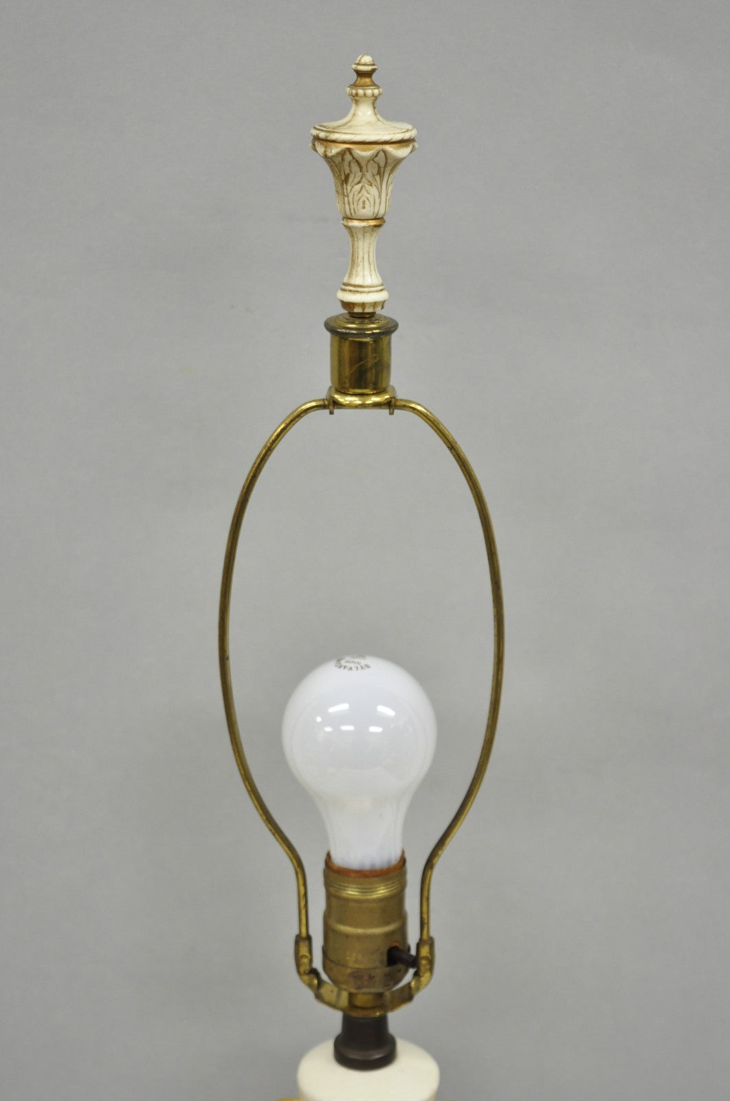 Antique Victorian French Porcelain Hand Painted Flower Vase Form Table Lamp