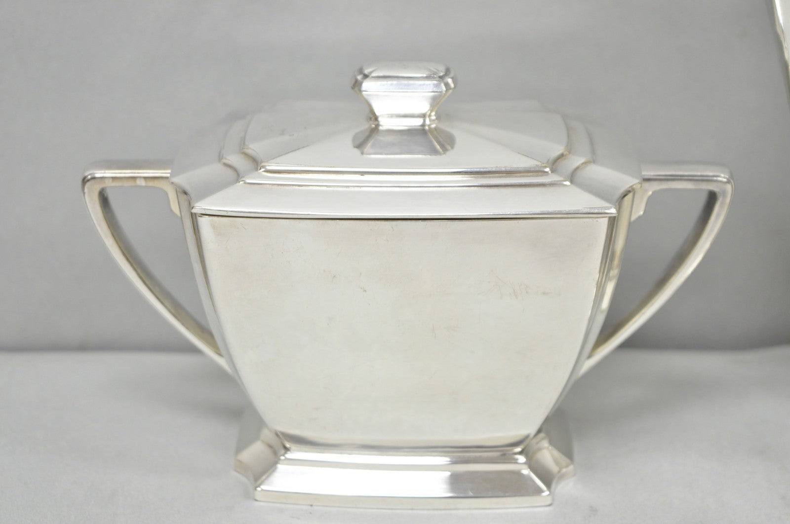 Antique 1847 Rogers Bros "Legacy" Art Deco Silver Plated Tea Set - 3 Pc Set