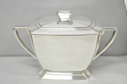 Antique 1847 Rogers Bros "Legacy" Art Deco Silver Plated Tea Set - 3 Pc Set