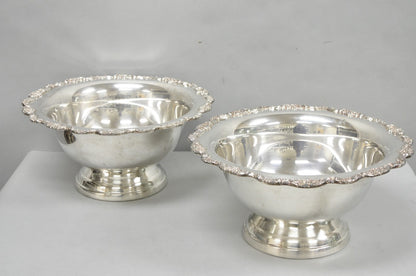 Towle Victorian Silver Plated Punchbowl Champagne Chiller Ice Bucket - a Pair