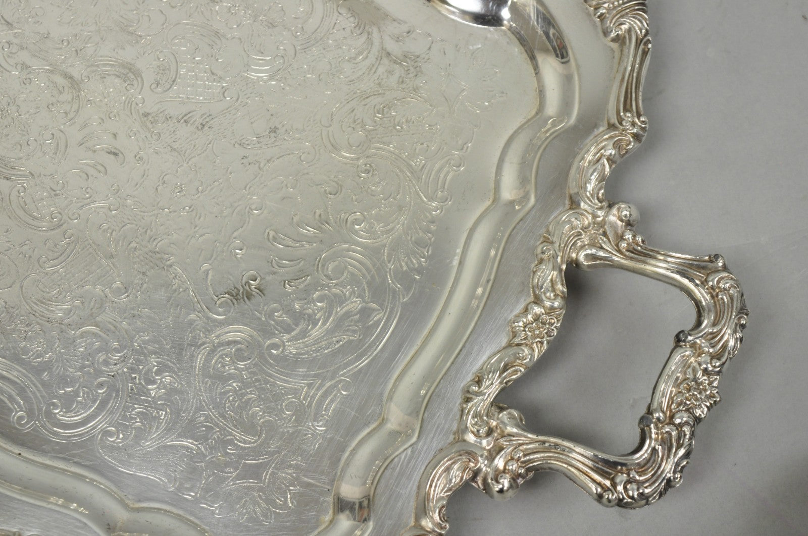 Vintage Taunton Statehouse Victorian Silver Plated Narrow Serving Platter Tray