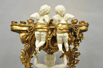 Vintage Italian Venetian Figural Cherub Putti Gold Gilt Resin Bookstand Lectern