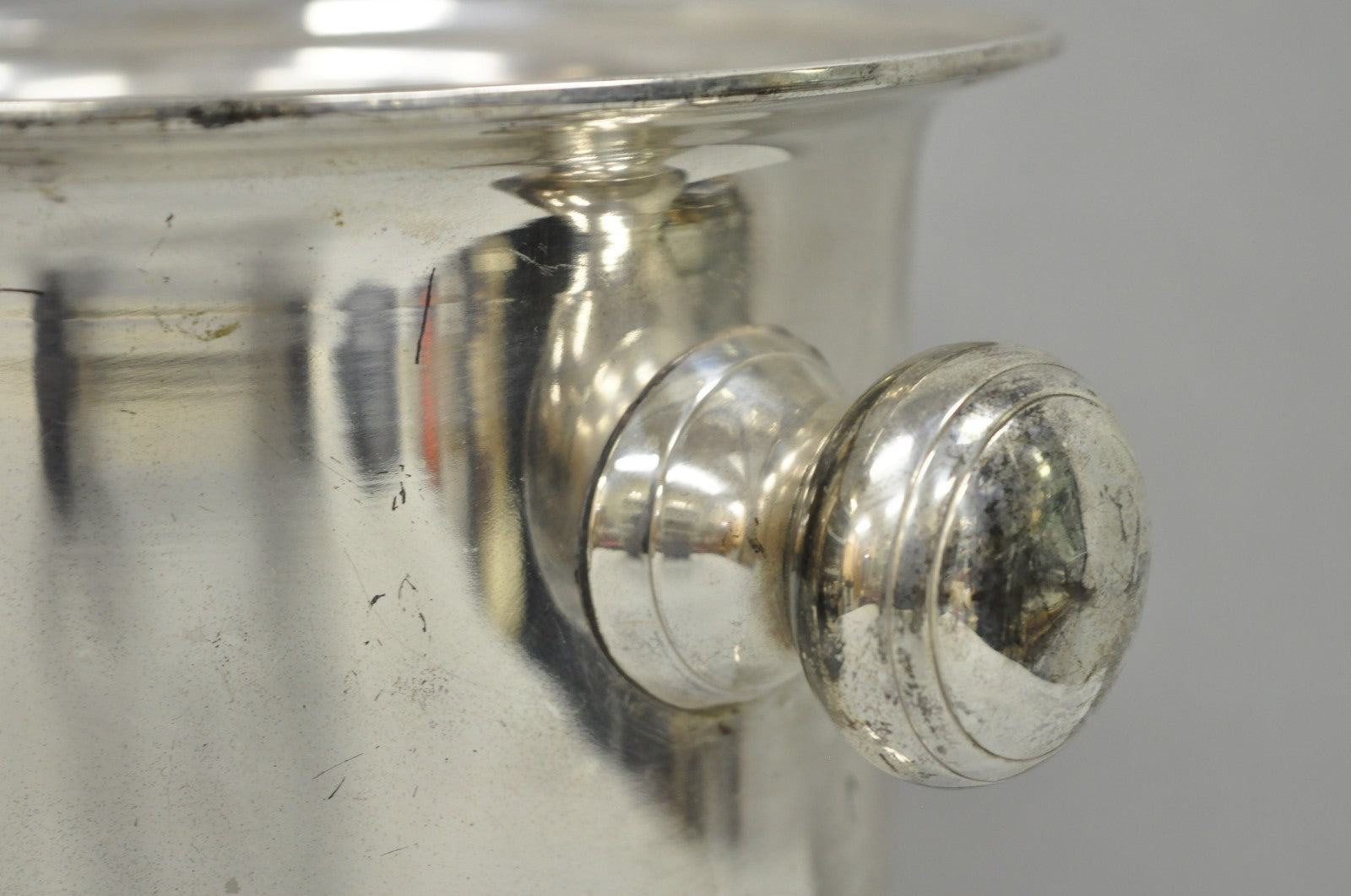Mid Century Modern Silver Plated Twin Handle Urn Champagne Chiller Ice Bucket