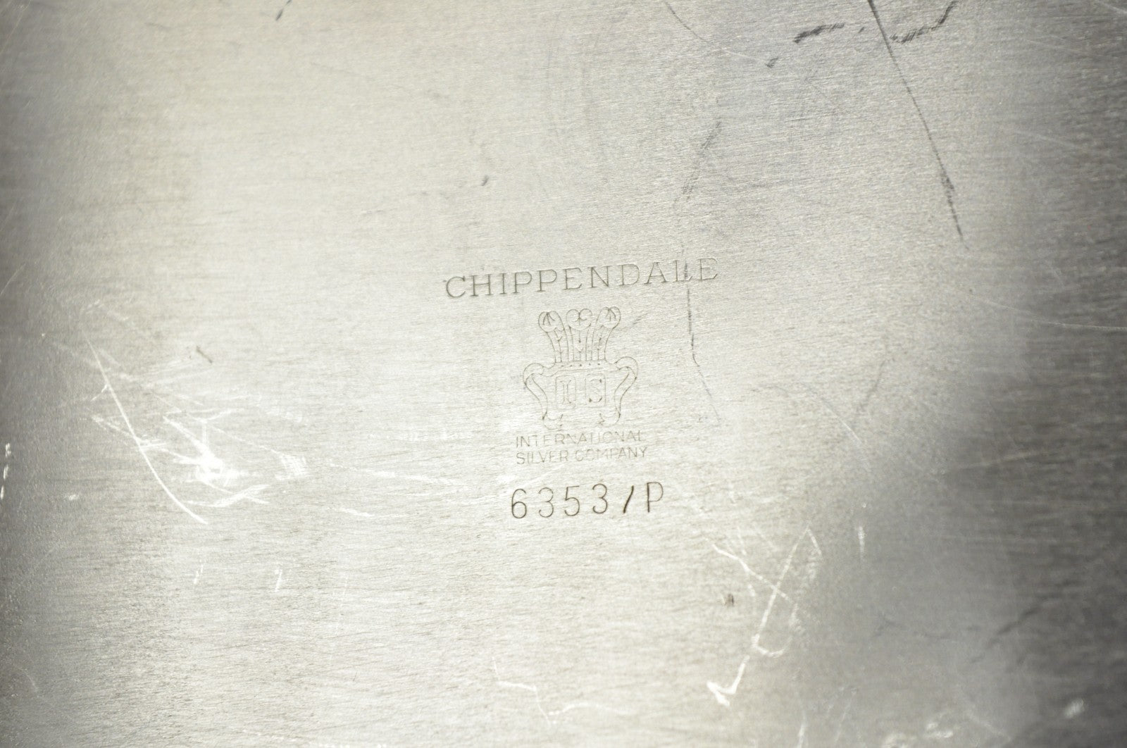 Vintage International Silver Co Chippendale Covered Serving Dish w/ "B" Monogram