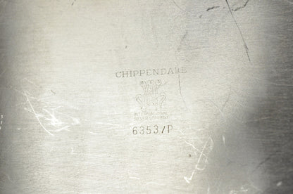 Vintage International Silver Co Chippendale Covered Serving Dish w/ "B" Monogram