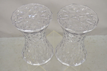 Marcel Wanders for Kartell Italy Clear "Stone" Stool - a Pair