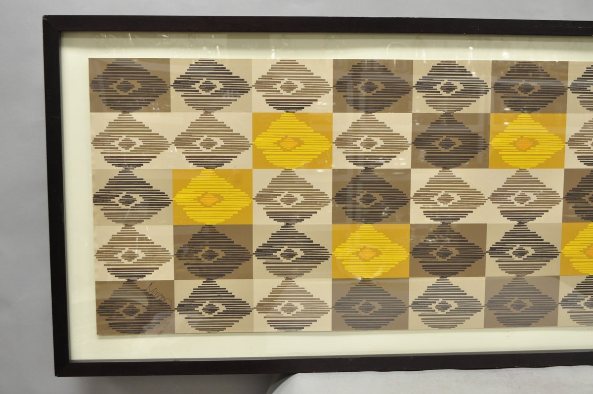 Contemporary Modern Melissa Wood Ikat Abstract Large 80" Glicees Print Wall Art