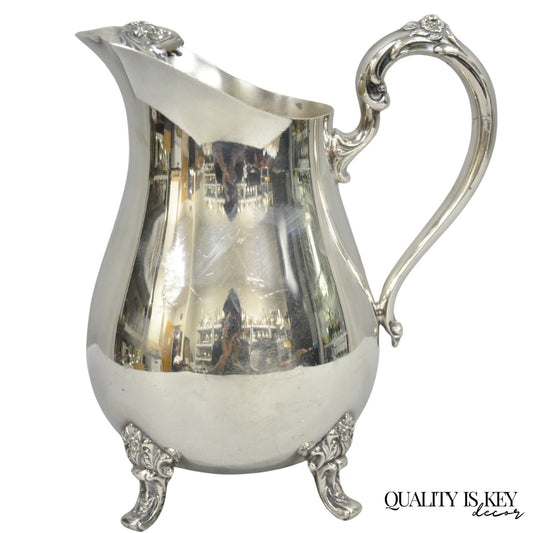 Vintage International Silver Co Silver Plated Victorian Bulbous Water Pitcher