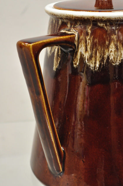 Vintage Rubel 1030 Brown Drip Glazed Ceramic Pottery Large Water Pitcher Pot