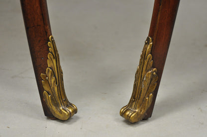 Ralph Lauren Noble Estate French Louis XV Mahogany One Drawer End Table - a Pair