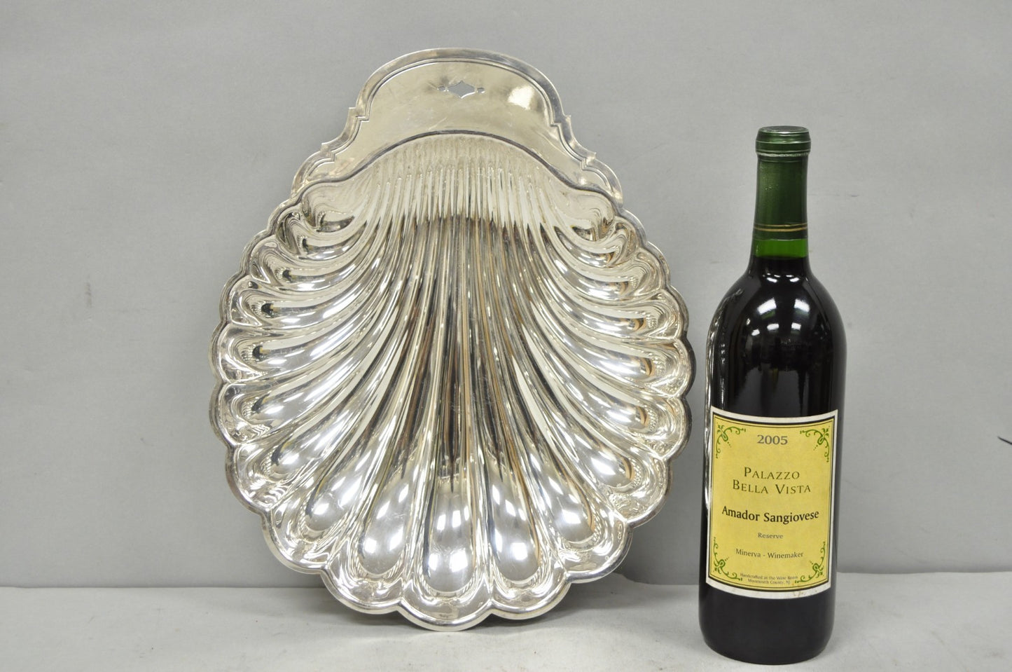Vintage Mid Century Modern WM Rogers Silver Plated Clam Shell Serving Dish