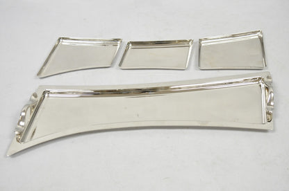 Vintage Modern Silver Plated 3 Section Narrow Serving Tray Trinket Dish by Towle