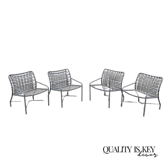 Tropitone Leilani Brown Jordan Aluminum Frame Pool Patio Lounge Chairs - Set 4