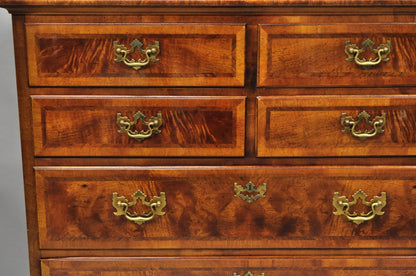 Henredon Aston Court Burl Wood Georgian Style Mahogany Long Dresser Credenza