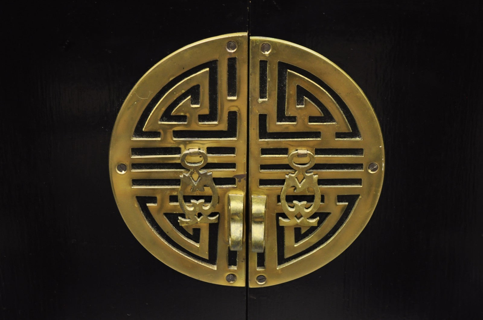 Paul McCobb for Calvin Irwin Travertine Top Black Mahogany Sideboard Credenza