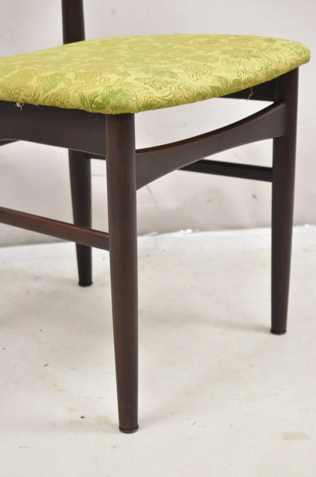 Vintage Dyrlund Mid Century Danish Modern Rosewood Curved Back Dining Side Chair