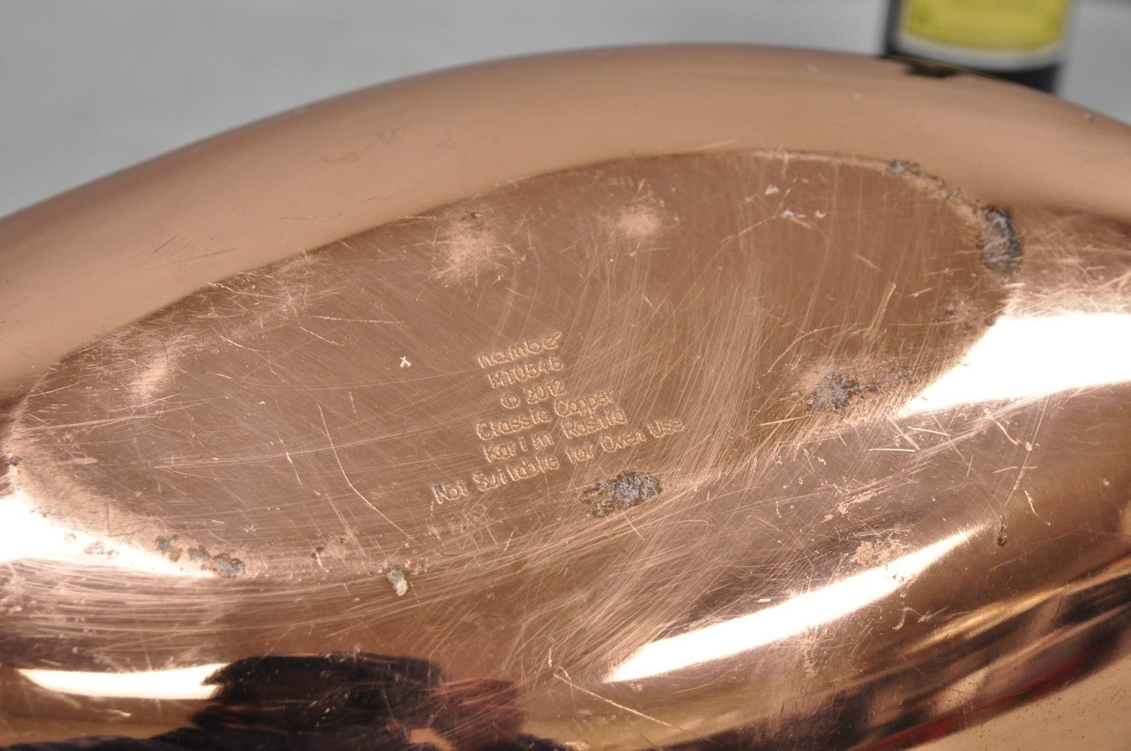 Nambe MT0546 Karim Rashid Modernist Mixed Metal Copper Snail Scroll Tray Bowl