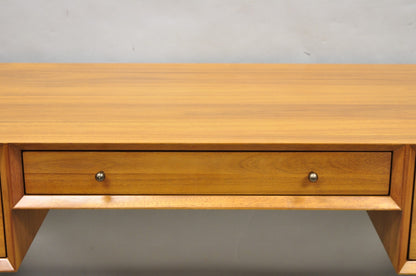 West Elm Williams Sonoma Mid Century Modern Acacia Teak Style Writing Desk (B)
